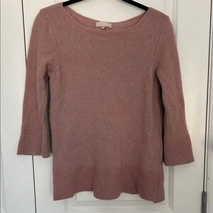 Benedetta B. Made in Italy wool blend knit pink sweater 3/4 sleeves